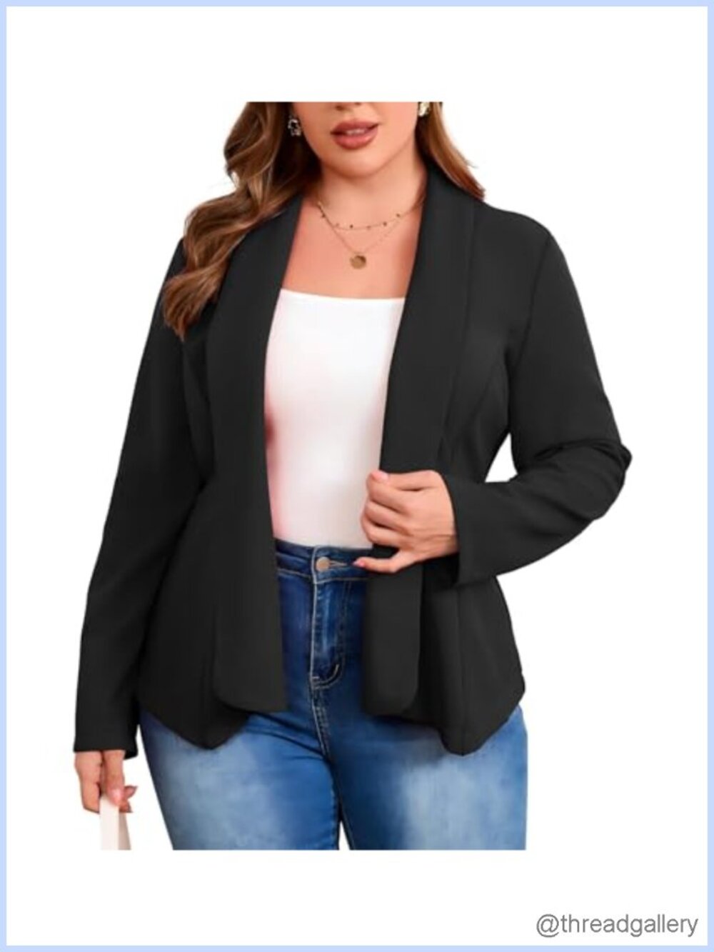Plus Size Oversized Peplum Blazer Business Casual Dressy Jacket